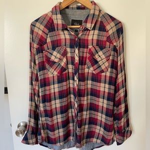 Rails red blue and tan button up flannel hunter shirt